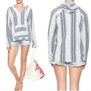 Ocean Drive Textured Knit Baja Beach Surf Hoodie